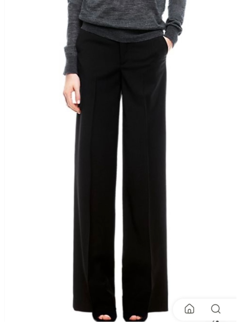 Wide Leg Black Trousers - Women's Tailored Pants